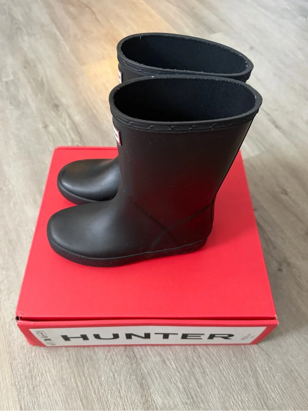 Hunter Kids Black Waterproof Rain Boots